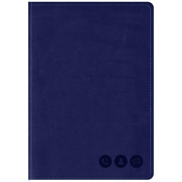 Телефонная книга А5, 80л., OfficeSpace "Nebraska" темно-синий, с вырубкой