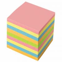Блок для записей BRAUBERG проклеенный, куб 9х9х9 см, цветной