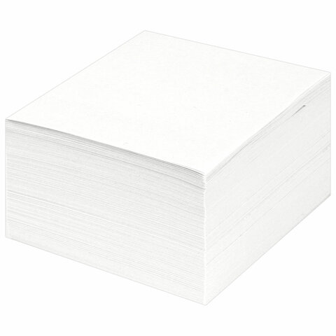 Блок для записей STAFF непроклеенный, куб 9х9х5 см, белый