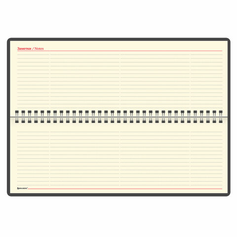 Планинг настольный недатированный (305х140 мм) BRAUBERG "Alligator", под кожу, 60 л., бордовый