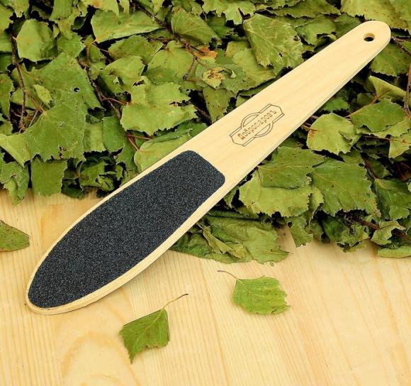 Терка для ног пилка банная "Добропаровъ" абразивная(150/80), 23.4х4.3х0.4см