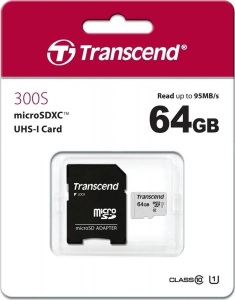 Карта памяти Transcend 300S 64 ГБ