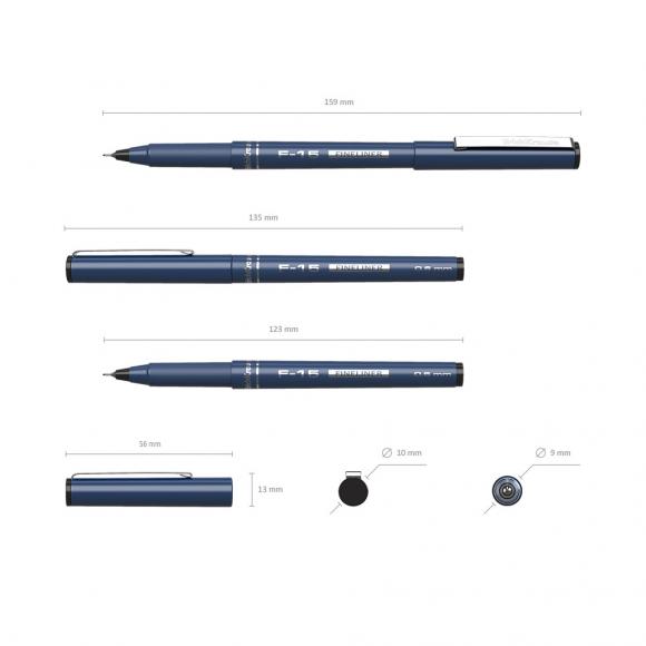 Ручка капиллярная ErichKrause (Эрик Краузе) F-15 0,6мм, чёрная