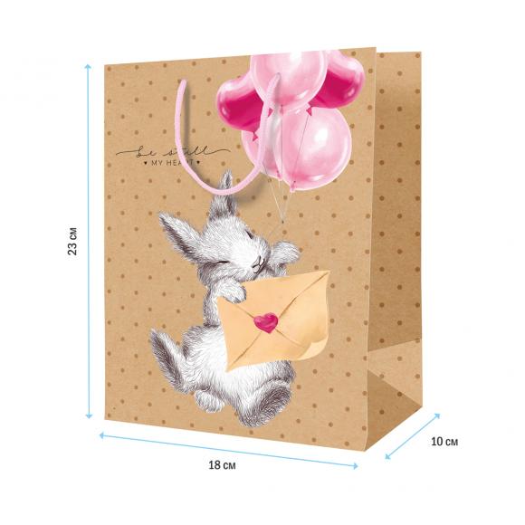 Пакет подарочный 18*23*10см ArtSpace "My heart", крафт