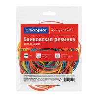 Банковские резинки, цветные 100г OfficeSpace, диаметр 60мм, ассорти,