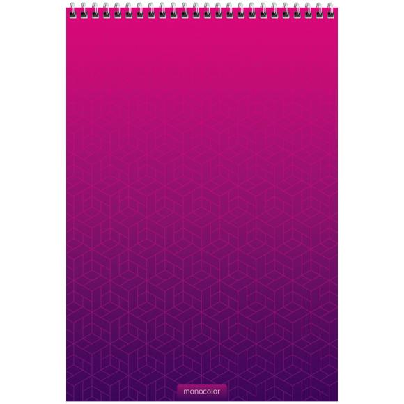 Блокнот А4 80л. на гребне ArtSpace "Моноколор. Bright modern", твердая подложка