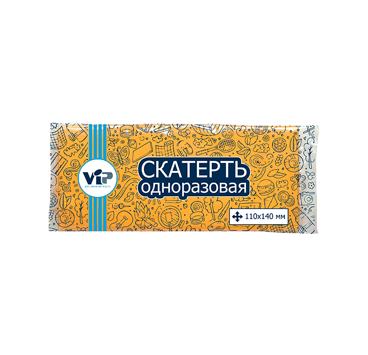 Скатерть одноразовая ОРАНЖЕВАЯ 110*140 из нетканого полотна