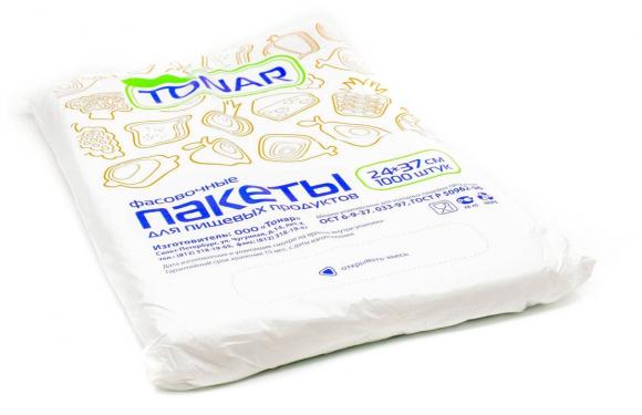 Пакеты фасовочные Евро МЕГА ТН 24*37 Тонар, 10 мкм тип В