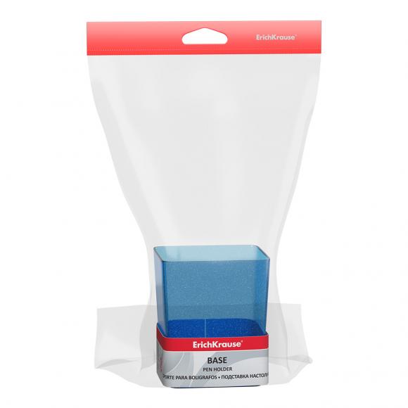 Подставка органайзер настольная ErichKrause (Эрик Краузе) Base Glitter, голубой, 53240