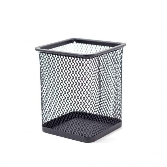 Стакан настольный "deVENTE" 8*8*10см, металлический, квадратный, черный