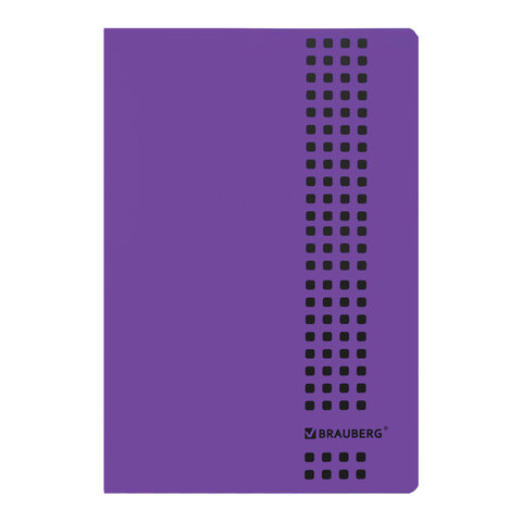 Тетрадь А4, 40 листов, BRAUBERG "Metropolis", скоба, клетка, обложка пластик, ФИОЛЕТОВЫЙ