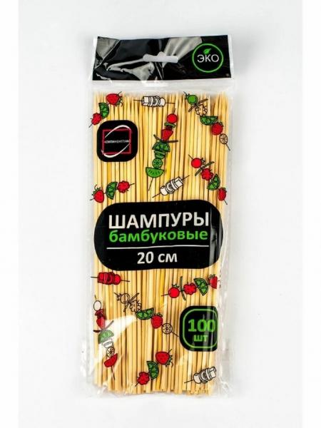 Шашлычные палочки (шампуры бамбуковые) 20см, 100шт упак