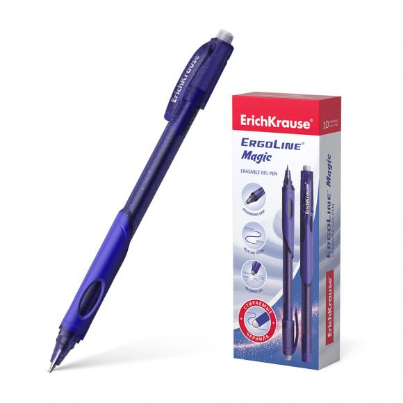 Ручка гелевая стираемая ErichKrause "ErgoLine Magic " синяя, 0,5мм