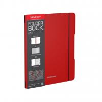 Тетрадь А5 48л клетка ErichKrause "FolderBook", в съемной пластиковой обложке, красная, 48019