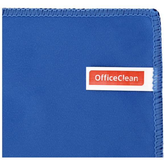 Салфетка для оптики и стекла OfficeClean "Стандарт" микрофибра, 30*30см, синяя
