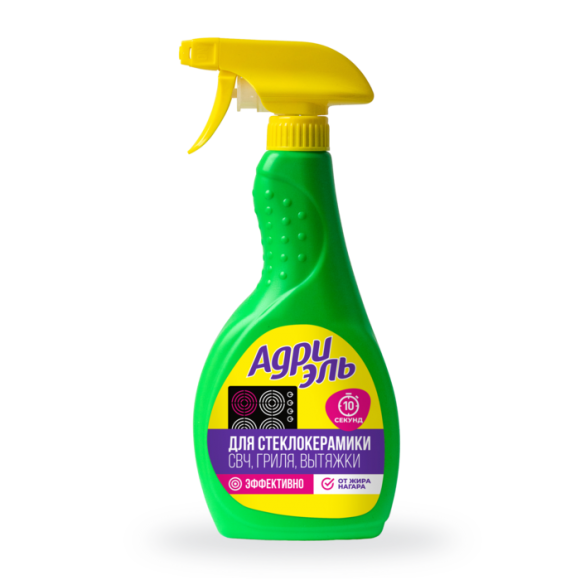 Адриэль спрей, Чистящее средство для мытья стеклокерамических плит, грилей, СВЧ, 500 мл