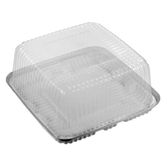 Коробка для торта квадратная пластиковая 240*240*130мм,  ИП-170