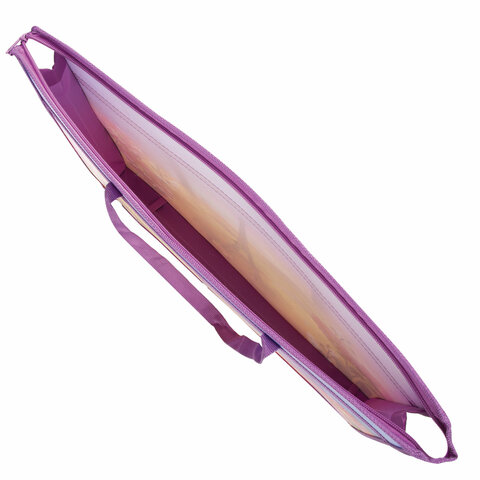 Папка для рисунков и чертежей с ручками BRAUBERG А3, пластик, молния сверху, "Paris"