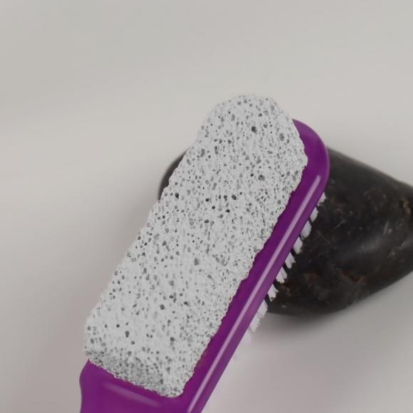 Щётка с пемзой для педикюра, двусторонняя, 15,5 см, цвет МИКС
