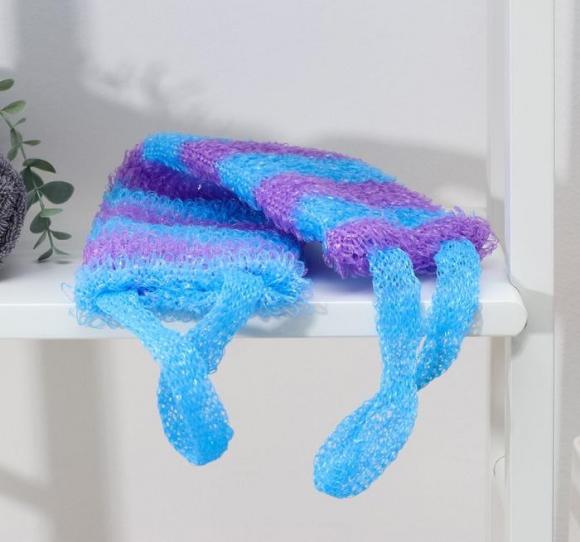 Мочалка для тела Доляна «Махровая», 12×45 см, цвет МИКС