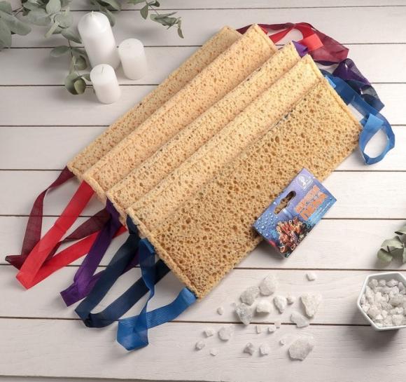 Губка для тела мягкая «Морская пена», 38×12 см, цвет МИКС