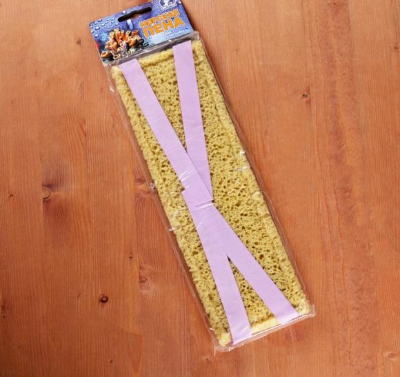 Губка для тела мягкая «Морская пена», 38×12 см, цвет МИКС