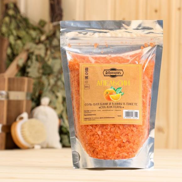 Соль для бани и ванны "Апельсин" 500 гр. Добропаровъ