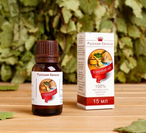Эфирное масло "Русская банька", флакон-капельница, аннотация, 15 мл