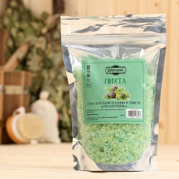 Соль для бани и ванны "Пихта" 500 гр Добропаровъ
