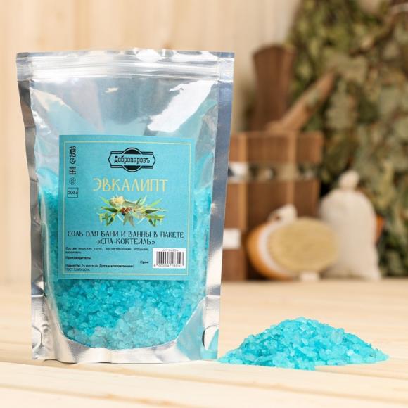 Соль для бани и ванны "Эвкалипт" 500 гр Добропаровъ