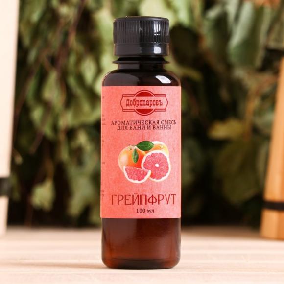 Ароматическая смесь для бани и ванны Грейпфрут, натуральная, 100 мл, Добропаровъ