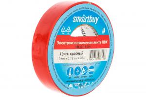 Изолента Smartbuy, 19мм*20м, 180мкм, красная