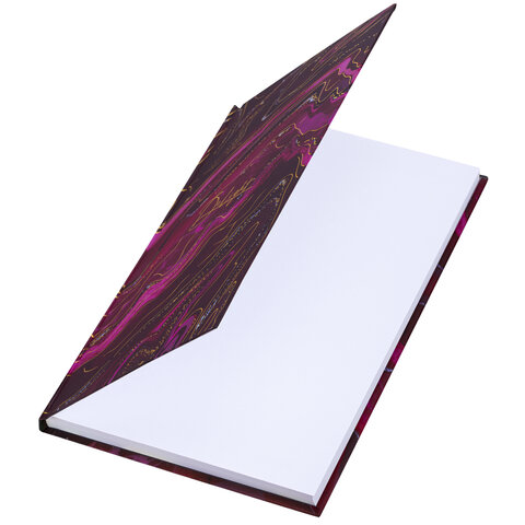 Блокнот А5 (134х206 мм), 80 л., твёрдый, клетка, фольга, STAFF, "Marble"