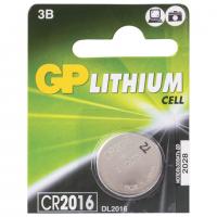 Батарейка GP Lithium, CR2016, литиевая, 1 шт., в блистере CR2016-7C5