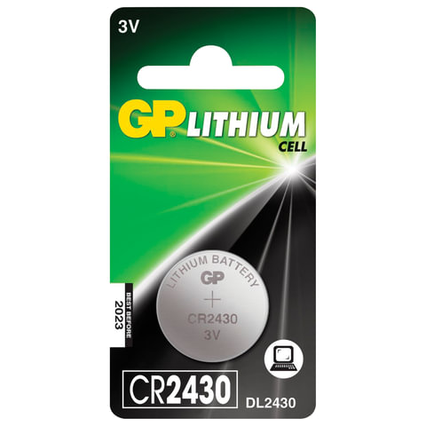 Батарейка литиевая GP Lithium, CR2430, 1 шт, CR2430-8C1