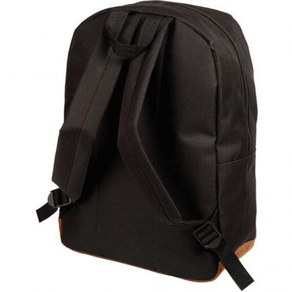 Рюкзак подростковый 40*30*14см "Deerskin. Black" ткань,1 отделение на молнии, 1 карман отделка замша deVENTE