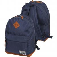 Рюкзак подростковый 40*30*14см "Deerskin. Navy Blue" ткань, 1отделение на молнии, 1 карман, отделка замша, deVENTE