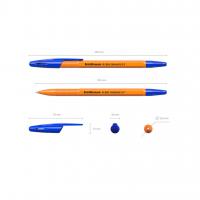 Ручка шариковая ErichKrause R-301 0.7мм ORANGE Stick синяя, пластиковый корпус