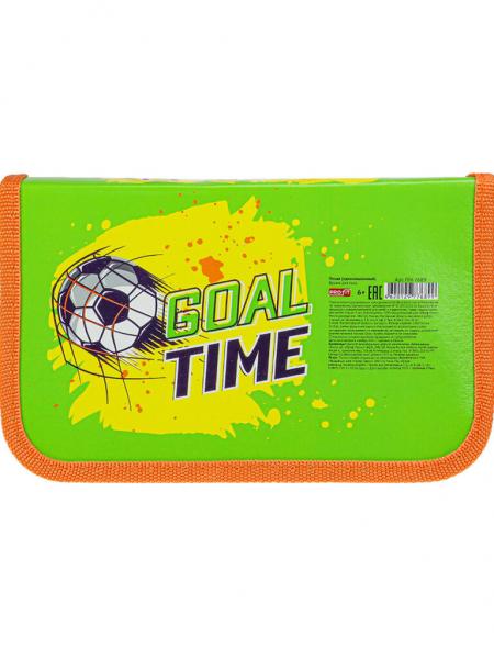 Пенал 1 отделение (190*115*25) молния, ламинированный картон "Время для гола"