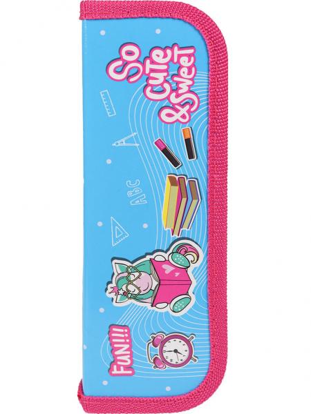 Пенал школьный на молнии, 1 отделение, 190*65*25мм,  Пони с книгой, Проф-Пресс