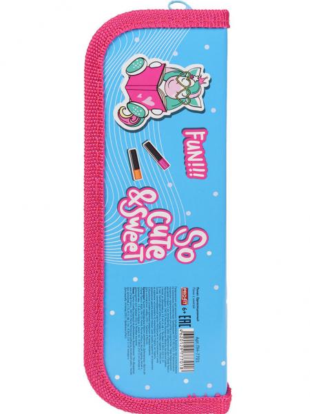 Пенал школьный на молнии, 1 отделение, 190*65*25мм,  Пони с книгой, Проф-Пресс