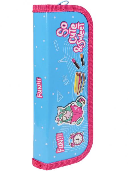 Пенал школьный на молнии, 1 отделение, 190*65*25мм,  Пони с книгой, Проф-Пресс