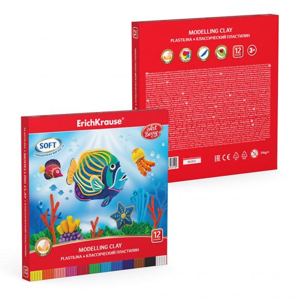 Пластилин 12цв 216гр. Artberry, мягкий
