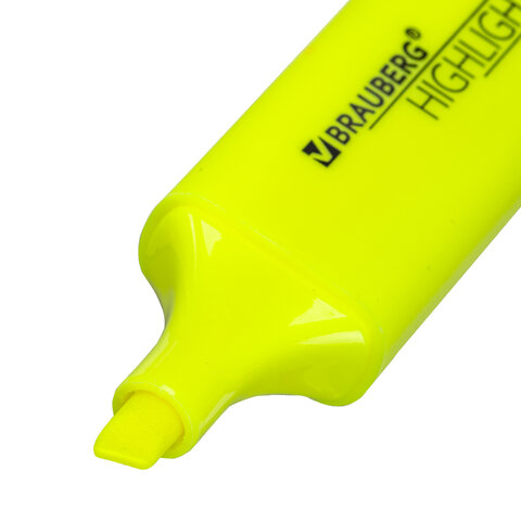 Текстовыделитель BRAUBERG "ORIGINAL NEON", ЖЕЛТЫЙ, линия письма 1-5 мм