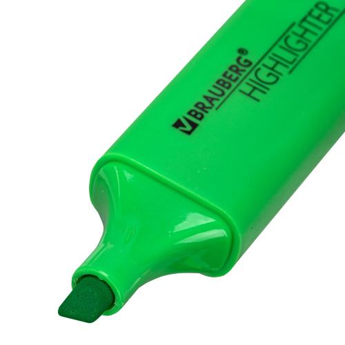 Текстовыделитель BRAUBERG ORIGINAL NEON, ЗЕЛЕНЫЙ, линия письма 1-5 мм