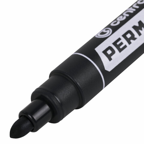 Маркер перманентный CENTROPEN 8566, ЧЕРНЫЙ, круглый наконечник, 2,5 мм