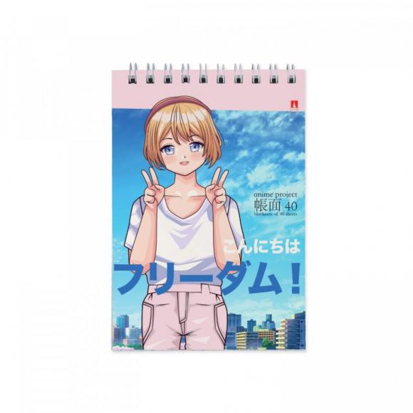 Блокнот в клетку А6 Аниме 40 листов гребень Anime. Freedom
