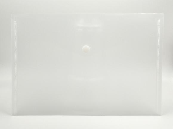 Конверт на кнопке А5 прозрачный 0,18мм однотонный Бюрократ