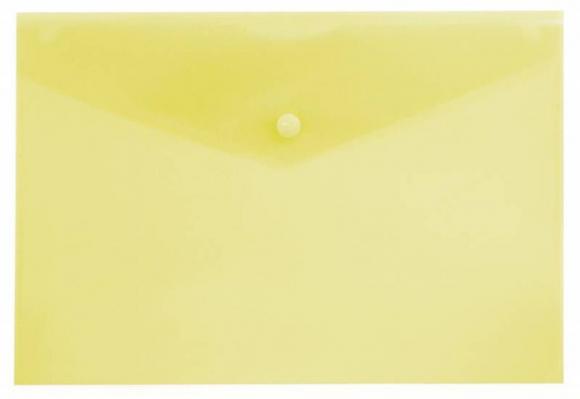 Конверт на кнопке А5 0,18мм однотонный желтый Бюрократ