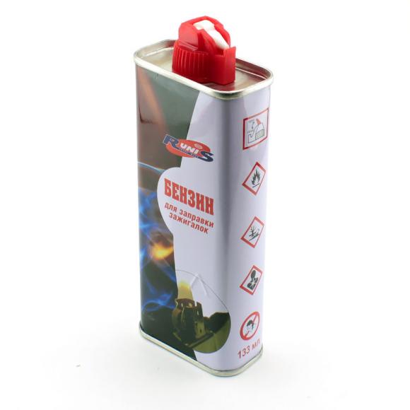 Бензин для зажигалок RUNIS 133 мл, высокой очистки, металлический флакон